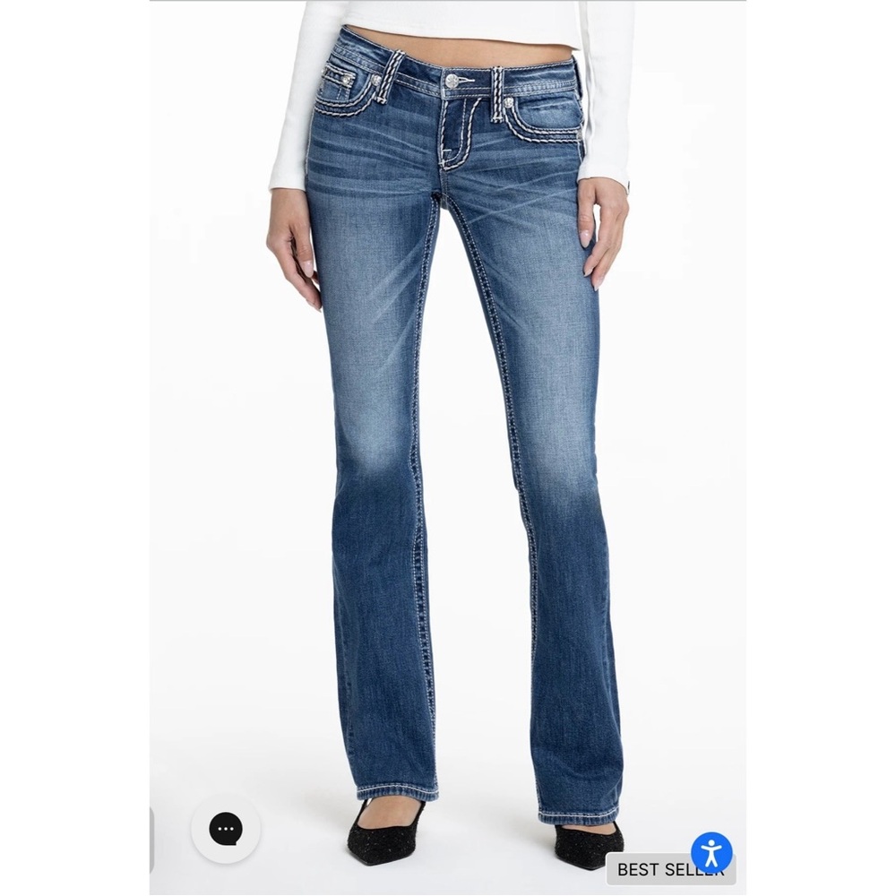Miss Me Fleur De Lis Jeans, Size 29